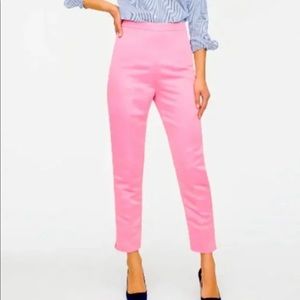 Jcrew pink satin ankle pants